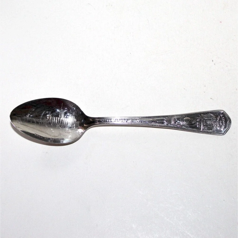 Chicago World’s Fair 1933 1934 Spoon Oneida Silver Plated Hall of Science